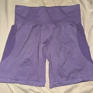 Women's Purple High-Waisted Shorts